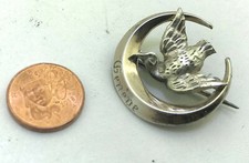 BIJOU BROCHE ANCIENNE OISEAU HIRONDELLE GENEVE SUISSE