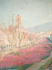 Christian ZIEBOLD (1910-1990) Huile sur panneau : Funchal Madère Portugal