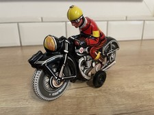 Moto Joseph Wagner « WJ » Made In Western Germany Jouet À Friction En Tôle 