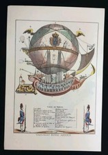 GRAVURE MONTGOLFIERE- VAISSEAU