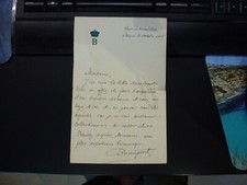 missive du Prince Roland Bonaparte à une dame,135x200mm,couronne impériale,1913