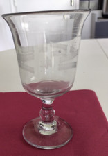 Verre à pied gravé  verre