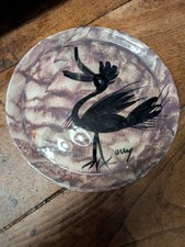 Assiette moderniste Faïence St Jean Du Désert Marseille  Signée