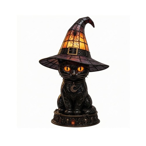 Lampe chat halloween - lampe, d'halloween