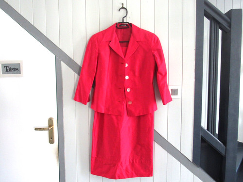 Tailleur veste robe soie - robe, en