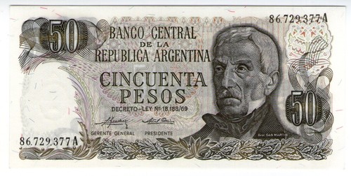 Argentine 50 pesos - **,