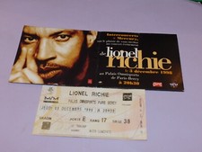 PLACE DE CONCERT - LIONEL RICHIE - BERCY - 3 DECEMBRE 1998 - AVEC INVITATION