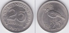 25  rupiah  1971  SUP