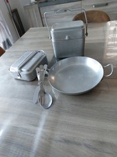 Lot De 3 Anciennes gamelles cantine militaire en aluminium alu vintage  50/60 