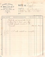 1901 MACHINES AGRICOLES R WALLUT A PARIS - M. TOUTAIN A SELLES SUR CHER