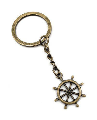 Porte clés bronze roue - roue, de