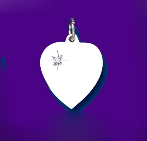 Pendentif étiquette cœur