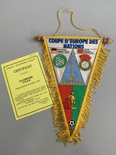 Allemagne USSR CCCP fanion coupe d'Europe 1972 avec certificat  pennant football