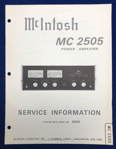 Original mcintosh mc2505 - original, /