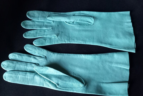 Gants chevreau turquoise - gants, en