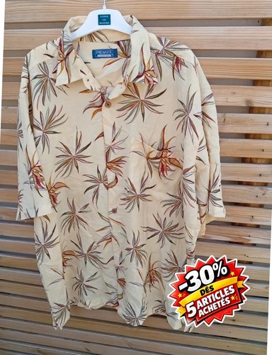 Chemise hawaïenne beige - chemise,
