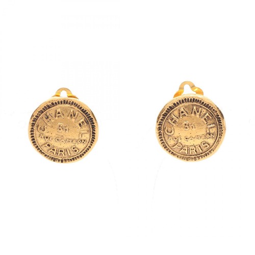 Boucle oreille chanel logo - boucle,