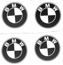 BMW Black x 4 stickers noir