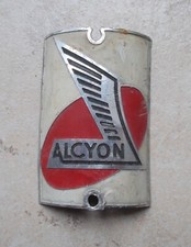 Ancienne plaque vélo Cycles ALCYON France bicyclette bicycle headbadge metal vtg