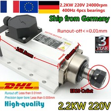 〖FRA〗2.2KW Water Cooled Spindle Motor 24000 RPM for 220V CNC Router Mill Machine
