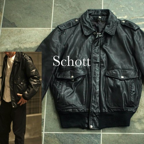 Veste cuir schott 2 - schott, a-2