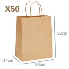 50 Sacs kraft avec poignée |