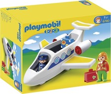 Playmobil 1.2.3 l'avion jet privé 6780 complet