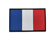 Patch drapeau France PVC  - Bords droits - velcro - Livraison gratuite