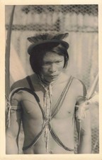 ANCIENNE PHOTO GUYANE 1954 HAUT OYAPOC PORTRAIT D'UN INDIEN EMERILLON