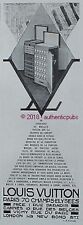 PUBLICITE LOUIS VUITTON MALLE ARMOIRE LIVRE POUR LE VOYAGE DE 1931 FRENCH AD PUB
