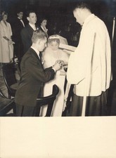 ANCIENNE PHOTOGRAPHIE PAR STUDIO HARCOURT PHOTO DE MARIAGE 1955