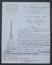 Facture1901 FUMISTERIE FOURISSOU  MONTPELLIER belle entête illustrée 28
