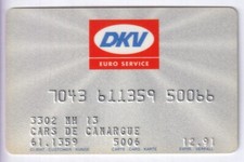 CARTE / CARD STATION OIL PETROLE .. FRANCE DKV TRUCK +N° PERIMEE 1991 MAGNETIQUE