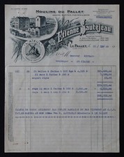 Billhead Facture LE PALLET moulin SUTEJEAU L'Aieul farine son illustrée 127