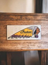 Plaque métal Indian Tête