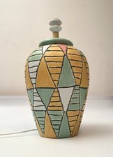 Grand pied de lampe de salon le Dauphin   (France) céramique vintage 80’ Signé