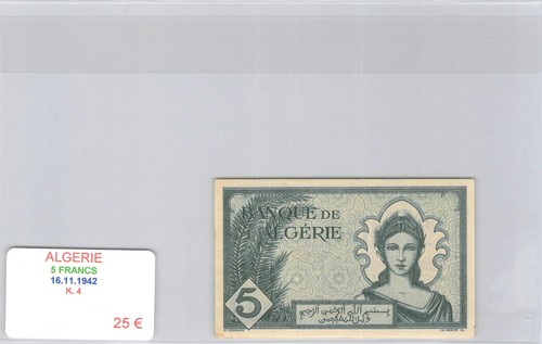 Algérie francs 11 1942 - algérie, 16.11.1942