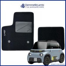 Série 2 Tapis - Tapis En Moquette Noirs Pour Citroën Ami Depuis 2020