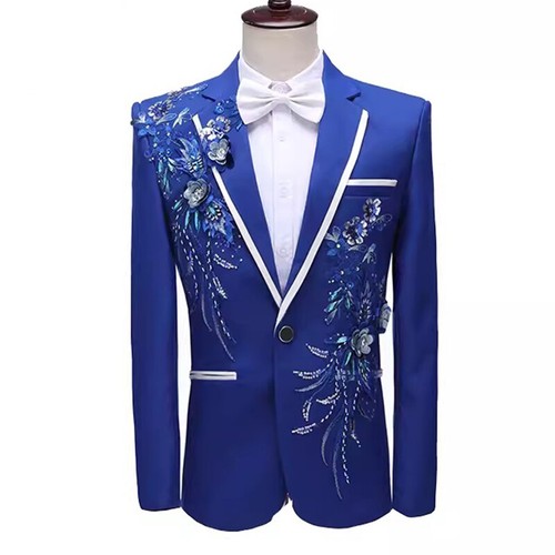 Hommes sequin fleur strass - sequin,