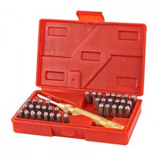 Chiffres et lettres à frapper - Set complet 38 pièces D18506