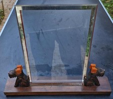 Cadre porte photo Art Déco en bois "Chien Scottish Terrier"