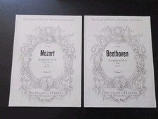 LOT 2 PARTITIONS VIOLON 1  / BEETHOVEN SYMPHONIE N°8 MOZART SYMPHONIE N°41