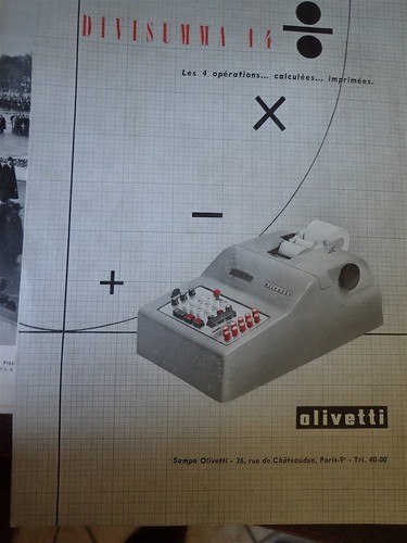 Machine calculer olivetti - machine, à