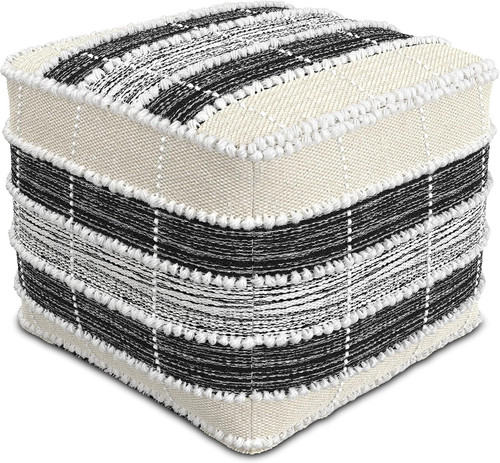 Bowen wide square pouf in - square,