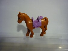 Cheval LEGO Friends Dark Orange Horse Ref 93083c01pb01 Set 3185 3188 3189 41057