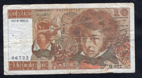 Francs berlioz 8 1975 - 10,