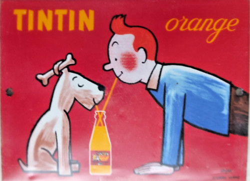 Plaque émaillée tintin - plaque,