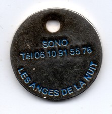 Jeton de caddie : SONO  Tél 06 10 91 55 76  LES ANGES DE LA NUIT