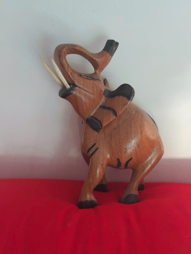 Statuette elephant bois - statuette,