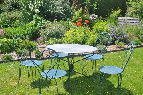 Salon jardin métal avec - en,